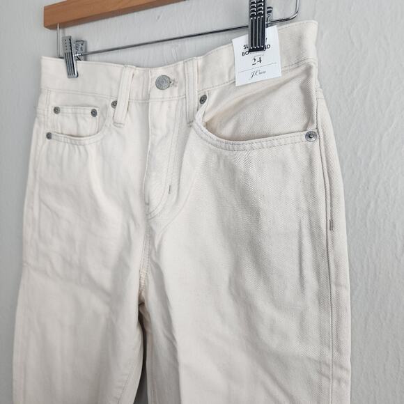 NEW J. Crew Ecru Slouchy Boyfriend High Waisted Jeans - Picture 6 of 12